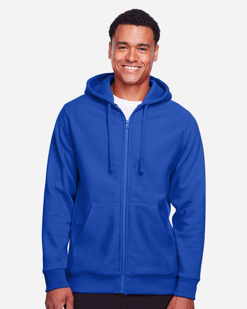 Unisex Zone HydroSport™ Heavyweight Full-Zip Hooded Sweatshirt - OnModelFront - B758D9752 - Sport Royal