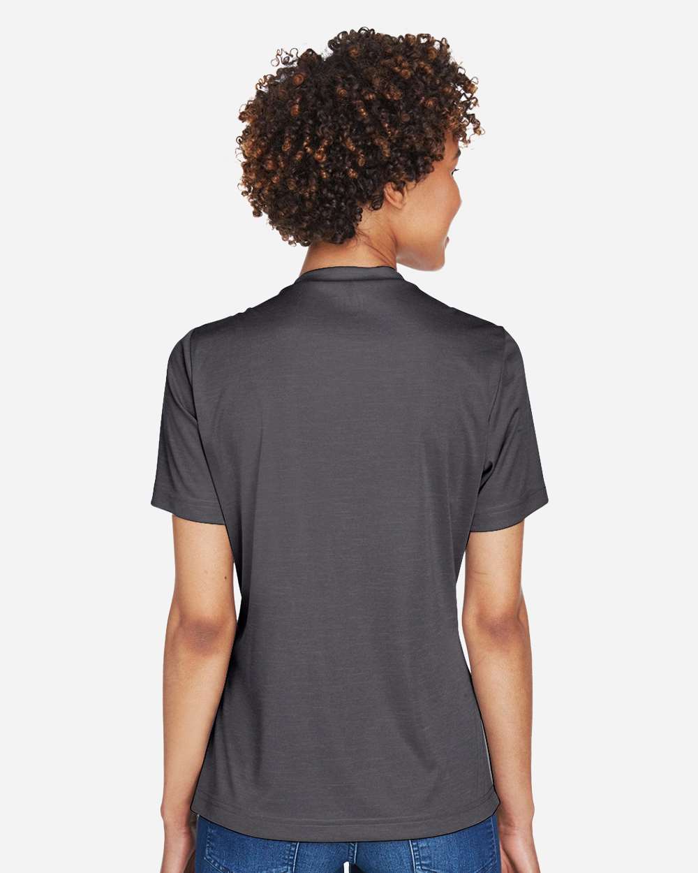 Women's Sonic Heather Performance T-Shirt - OnModelBack - B673D9022 - Dark Grey Heather