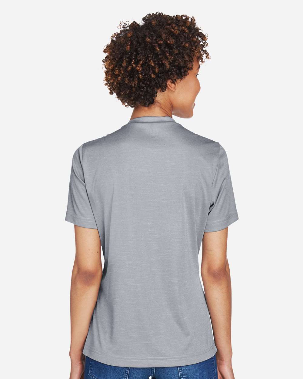Women's Sonic Heather Performance T-Shirt - OnModelBack - B673D9102 - Athletic Heather