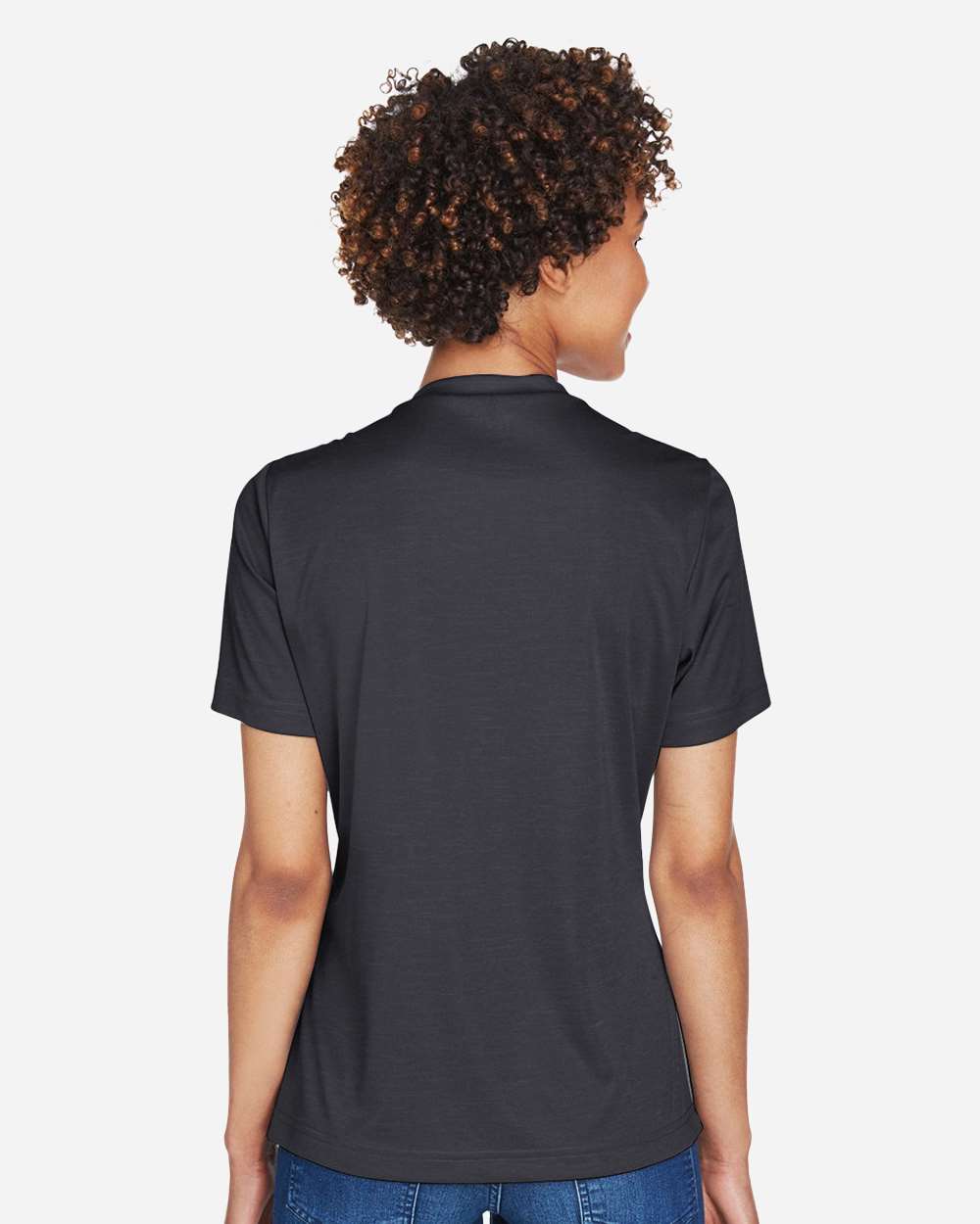 Women's Sonic Heather Performance T-Shirt - OnModelBack - B673D9502 - Black Heather