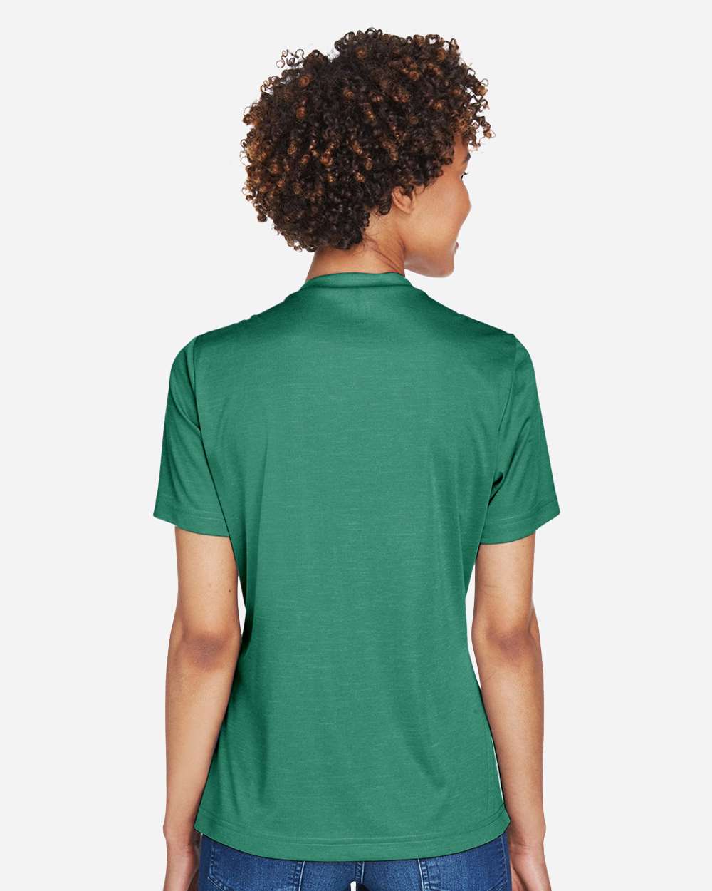 Women's Sonic Heather Performance T-Shirt - OnModelBack - B673D9542 - Sport Forest Heather