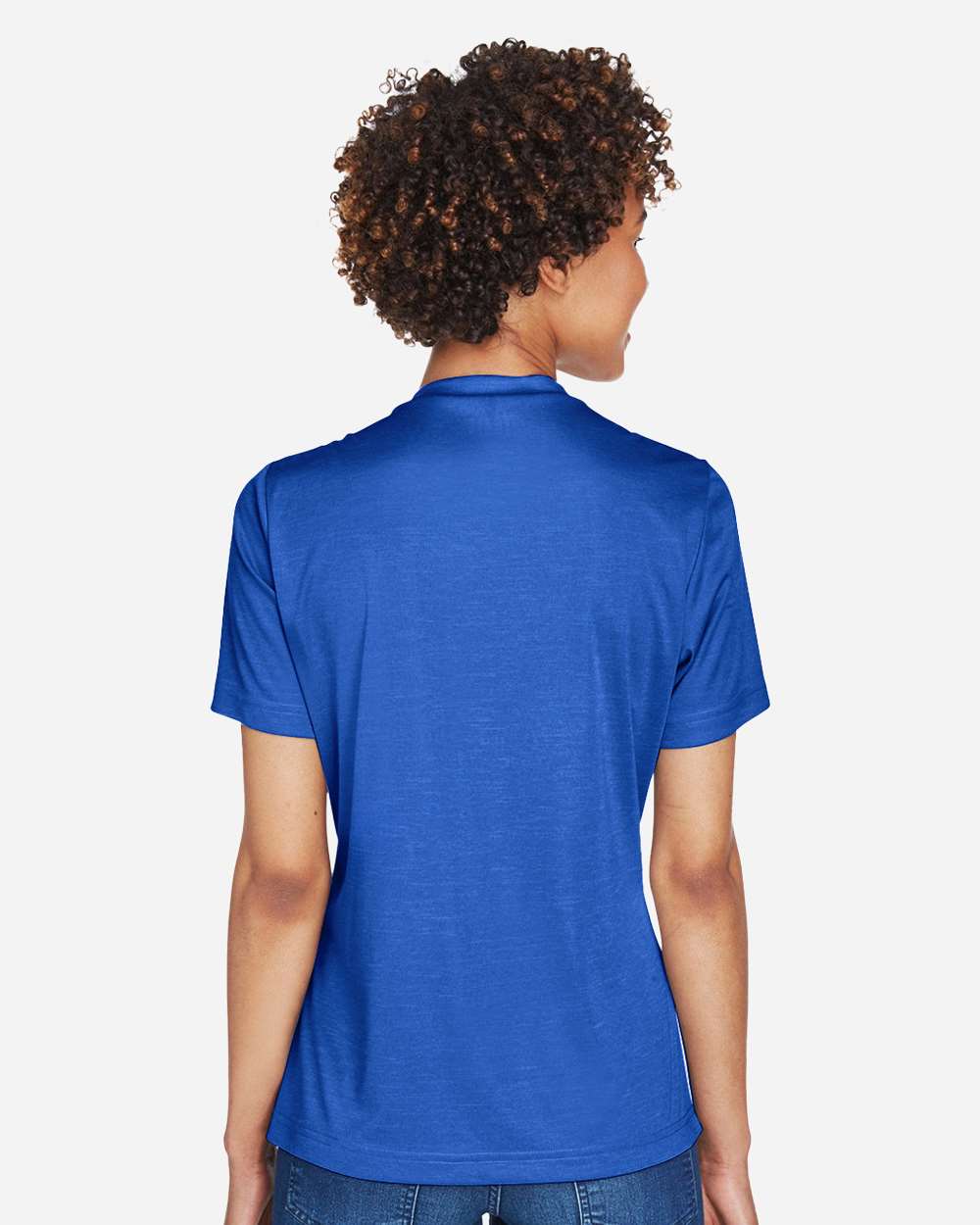 Women's Sonic Heather Performance T-Shirt - OnModelBack - B673D9752 - Sport Royal Heather
