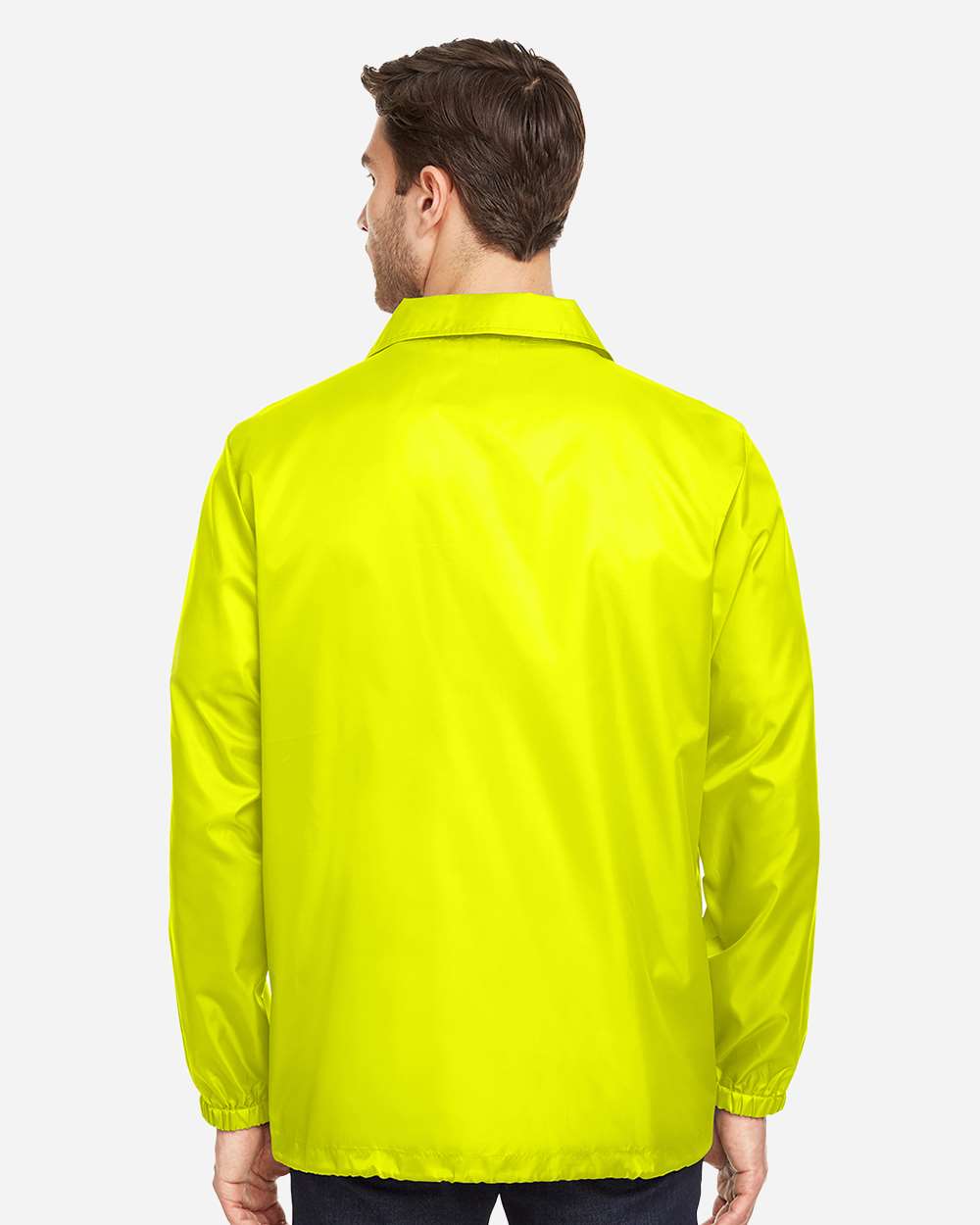 Unisex Zone Protect Coaches Jacket - OnModelBack - B732D9172 - Safety Yellow