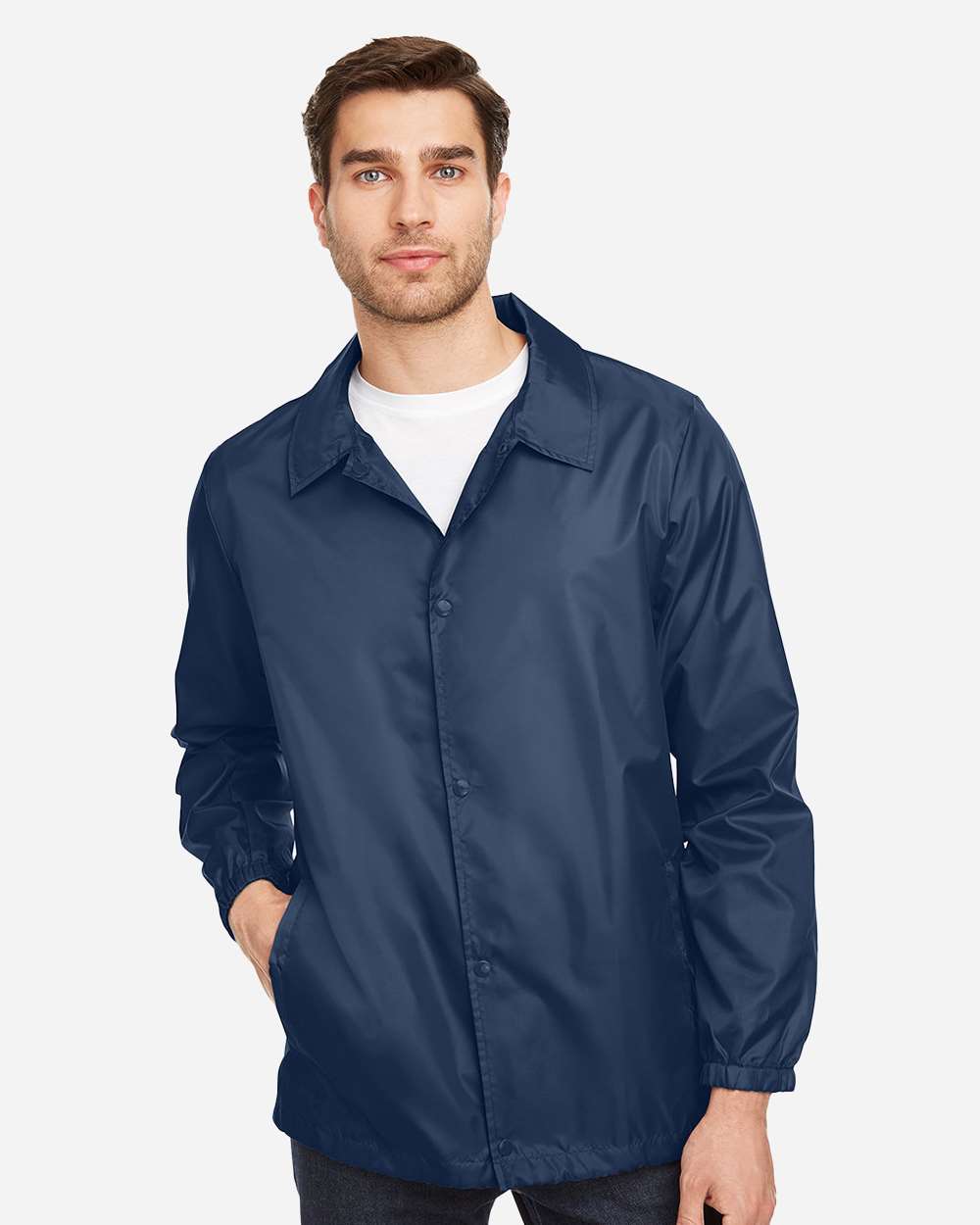 Unisex Zone Protect Coaches Jacket - OnModelFront - B732D9652 - Sport Dark Navy