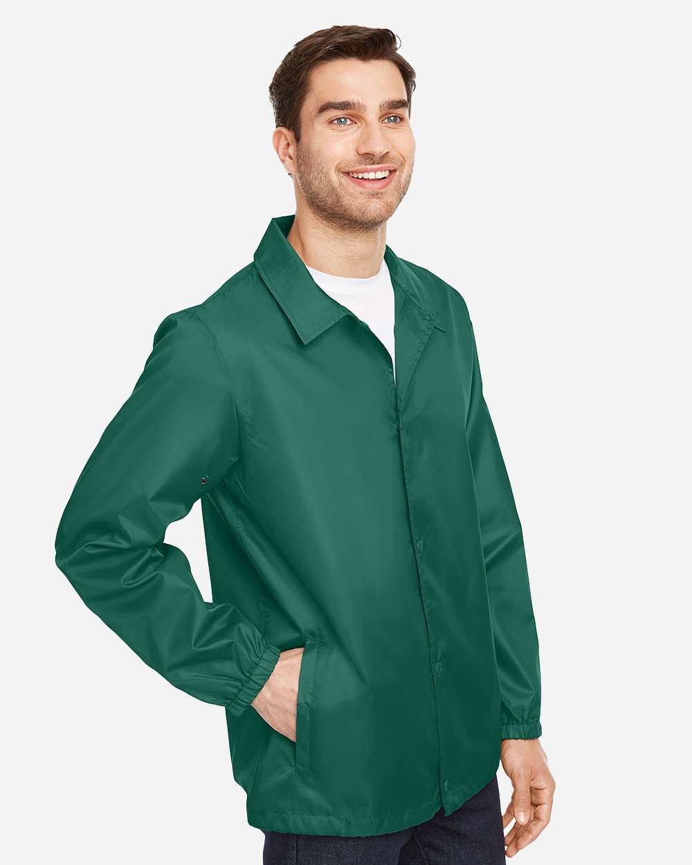 Unisex Zone Protect Coaches Jacket - OnModelSide - B732D9072 - Sport Forest