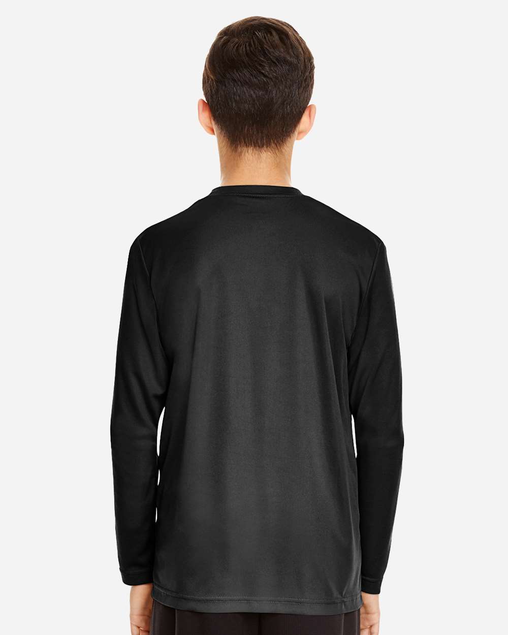 Youth Zone Performance Long Sleeve T-Shirt - OnModelBack - B684D9502 - Black