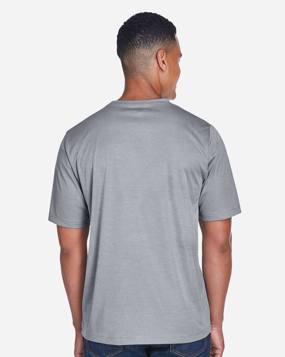 Men's Sonic Heather Performance T-Shirt - OnModelBack - B672D9102 - Athletic Heather
