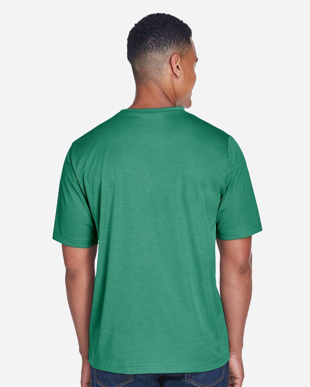 Men's Sonic Heather Performance T-Shirt - OnModelBack - B672D9542 - Sport Forest Heather