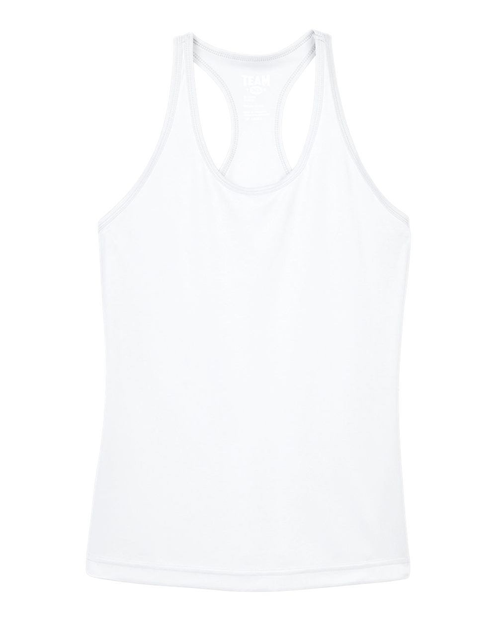 Women's Zone Performance Racerback Tank - Front - B682D9002 - White