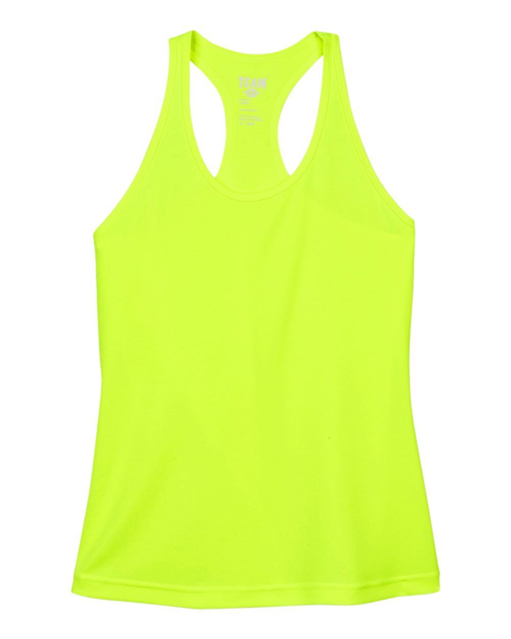 Women's Zone Performance Racerback Tank - Front - B682D9172 - Safety Yellow
