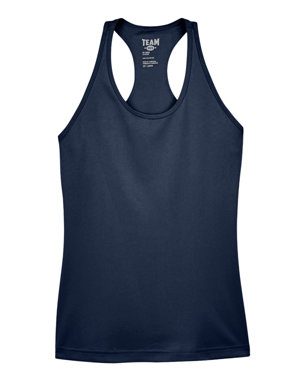 Women's Zone Performance Racerback Tank - Front - B682D9652 - Sport Dark Navy