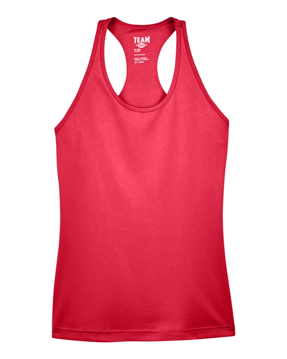 Women's Zone Performance Racerback Tank - Front - B682D9702 - Sport Red