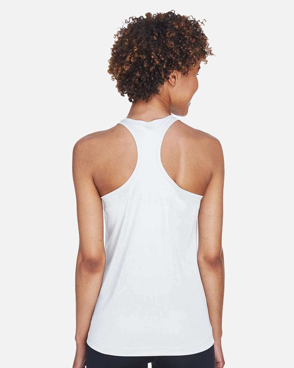 Women's Zone Performance Racerback Tank - OnModelBack - B682D9002 - White