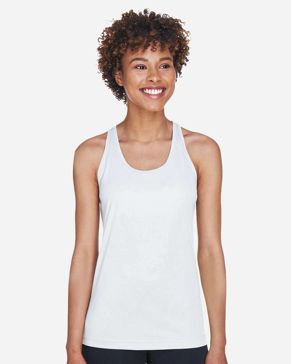 Women's Zone Performance Racerback Tank - OnModelFront - B682D9002 - White