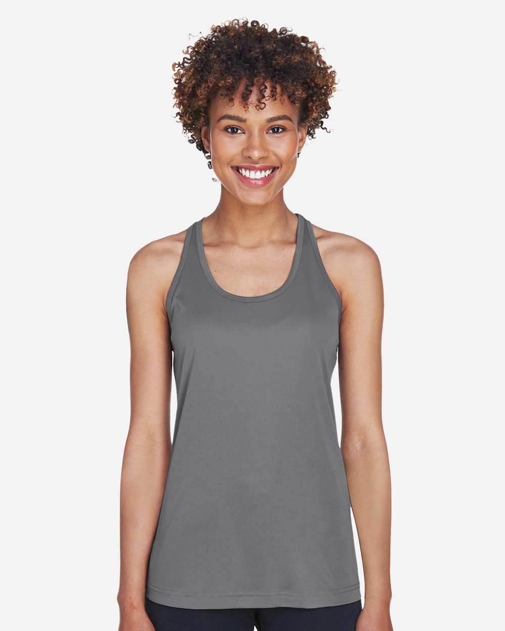 Women's Zone Performance Racerback Tank - OnModelFront - B682D9132 - Sport Graphite