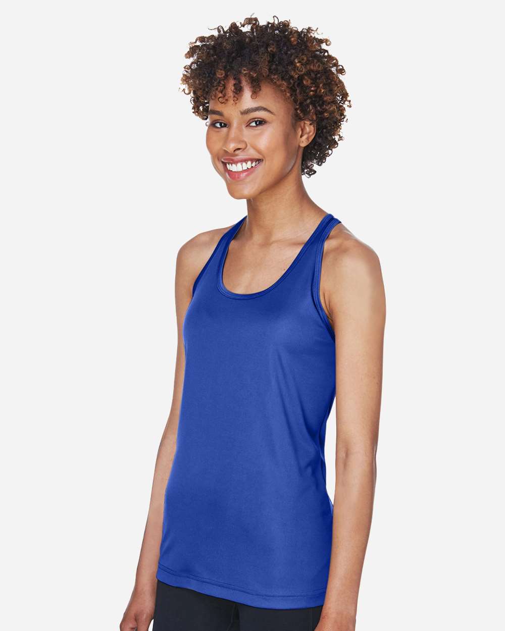 Women's Zone Performance Racerback Tank - OnModelSide - B682D9752 - Sport Royal