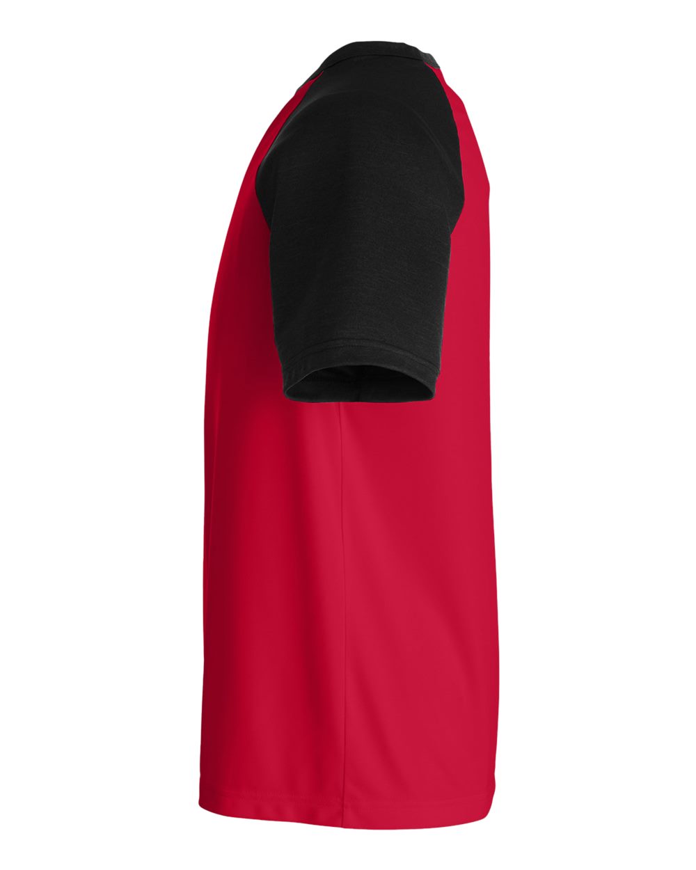 Unisex Zone Colorblock Raglan T-Shirt - DirectSide - B725D9102 - Sport Red/ Black Heather
