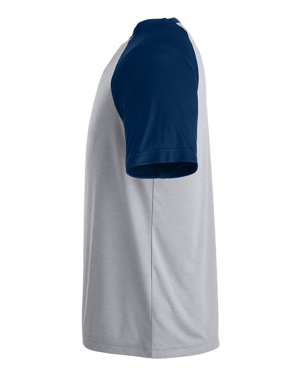 Unisex Zone Colorblock Raglan T-Shirt - DirectSide - B725D9652 - Athletic Heather/ Sport Dark Navy