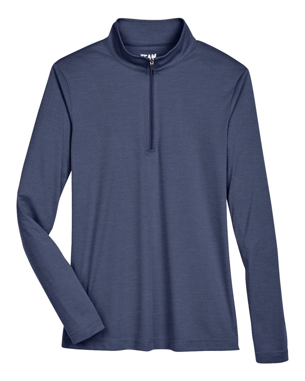 Women's Zone Sonic Heather Performance Quarter-Zip Pullover - Front - B702D9652 - Sport Dark Navy Heather