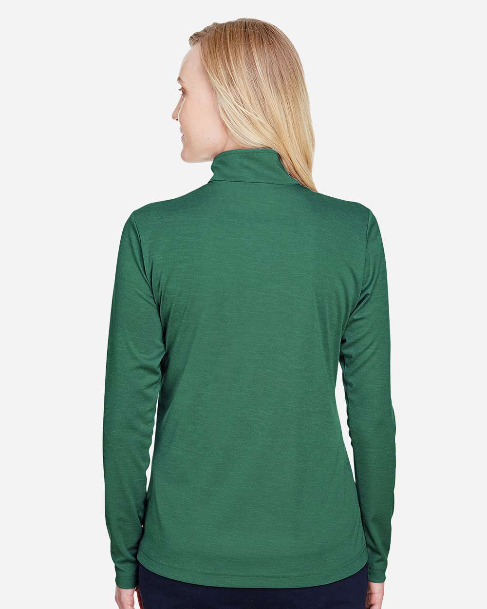 Women's Zone Sonic Heather Performance Quarter-Zip Pullover - OnModelBack - B702D9542 - Sport Forest Heather