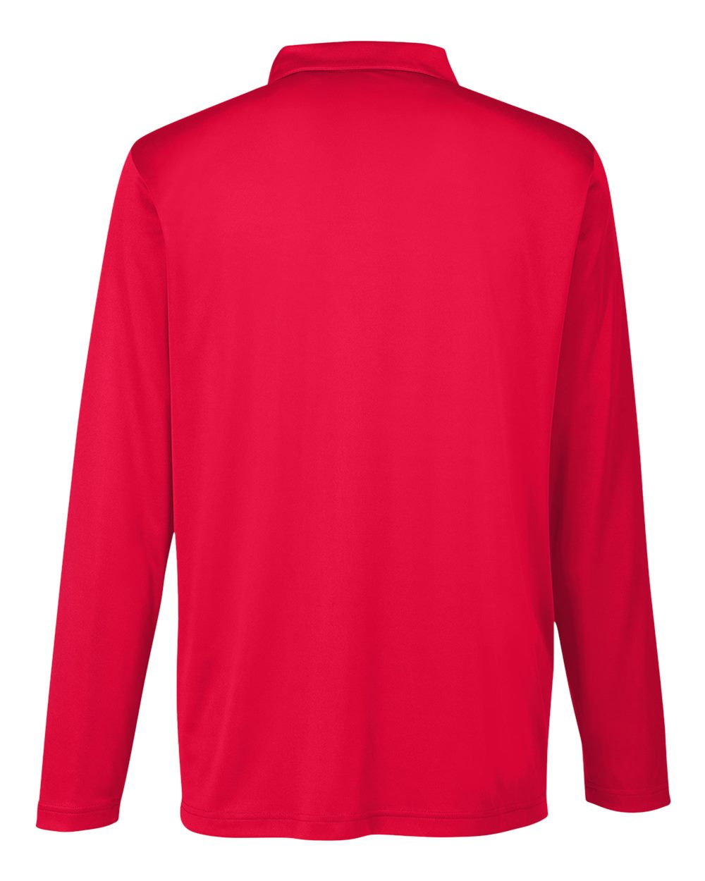 Men's Zone Performance Long Sleeve Polo - Back - B720D9702 - Sport Red