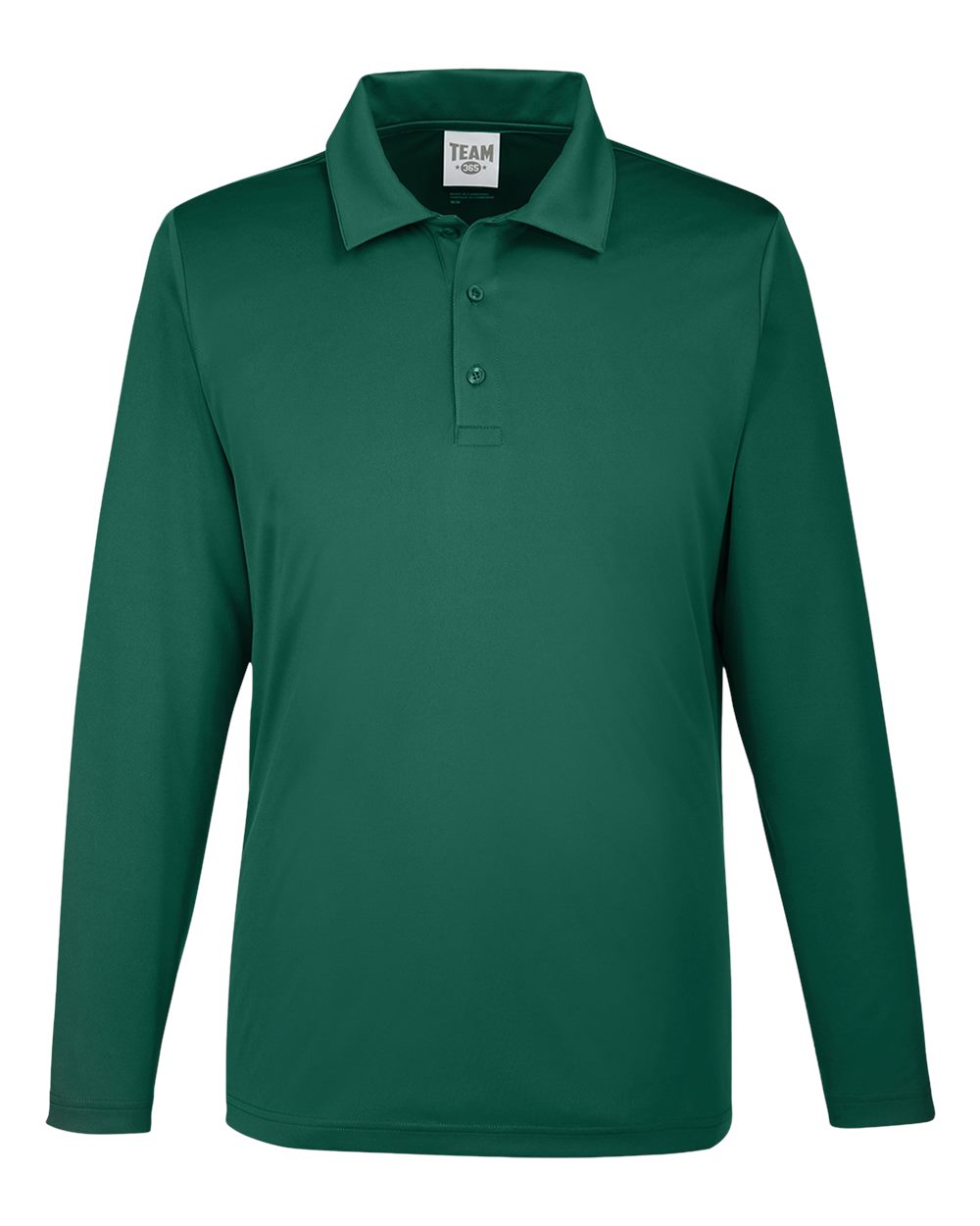 Men's Zone Performance Long Sleeve Polo - Front - B720D9072 - Sport Forest