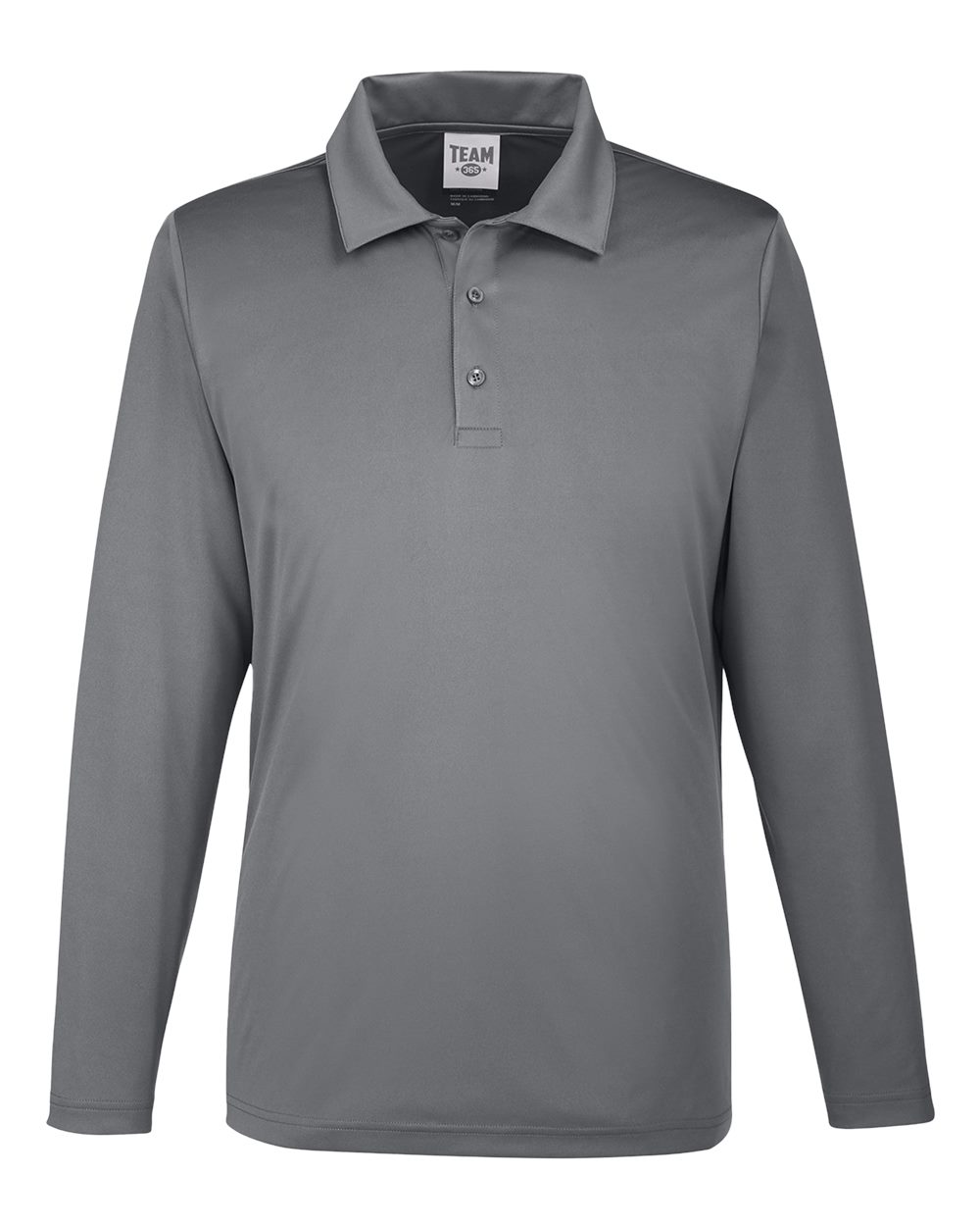 Men's Zone Performance Long Sleeve Polo - Front - B720D9132 - Sport Graphite