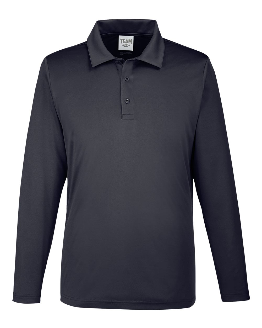 Men's Zone Performance Long Sleeve Polo - Front - B720D9502 - Black
