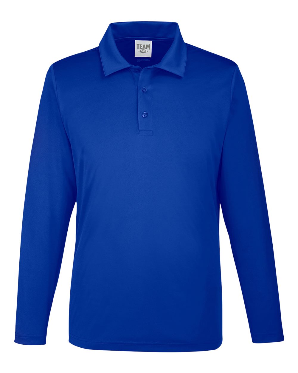 Men's Zone Performance Long Sleeve Polo - Front - B720D9752 - Sport Royal