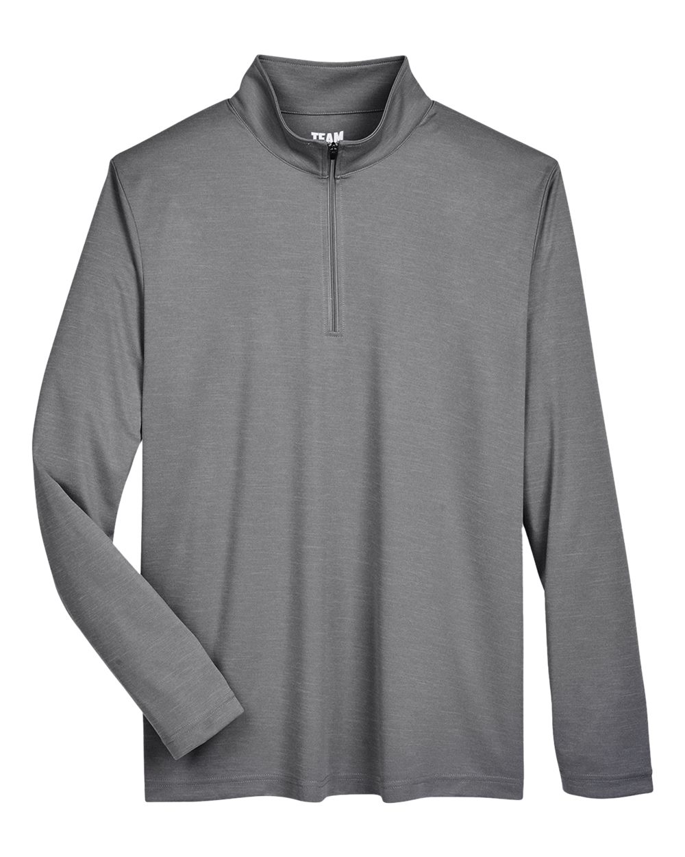 Men's Zone Sonic Heather Performance Quarter-Zip Pullover - Front - B701D9022 - Dark Grey Heather