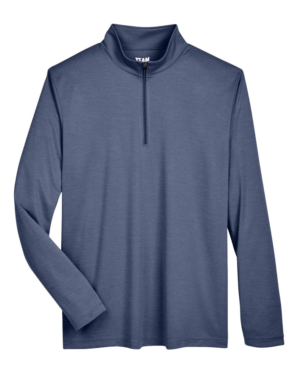 Men's Zone Sonic Heather Performance Quarter-Zip Pullover - Front - B701D9652 - Sport Dark Navy Heather