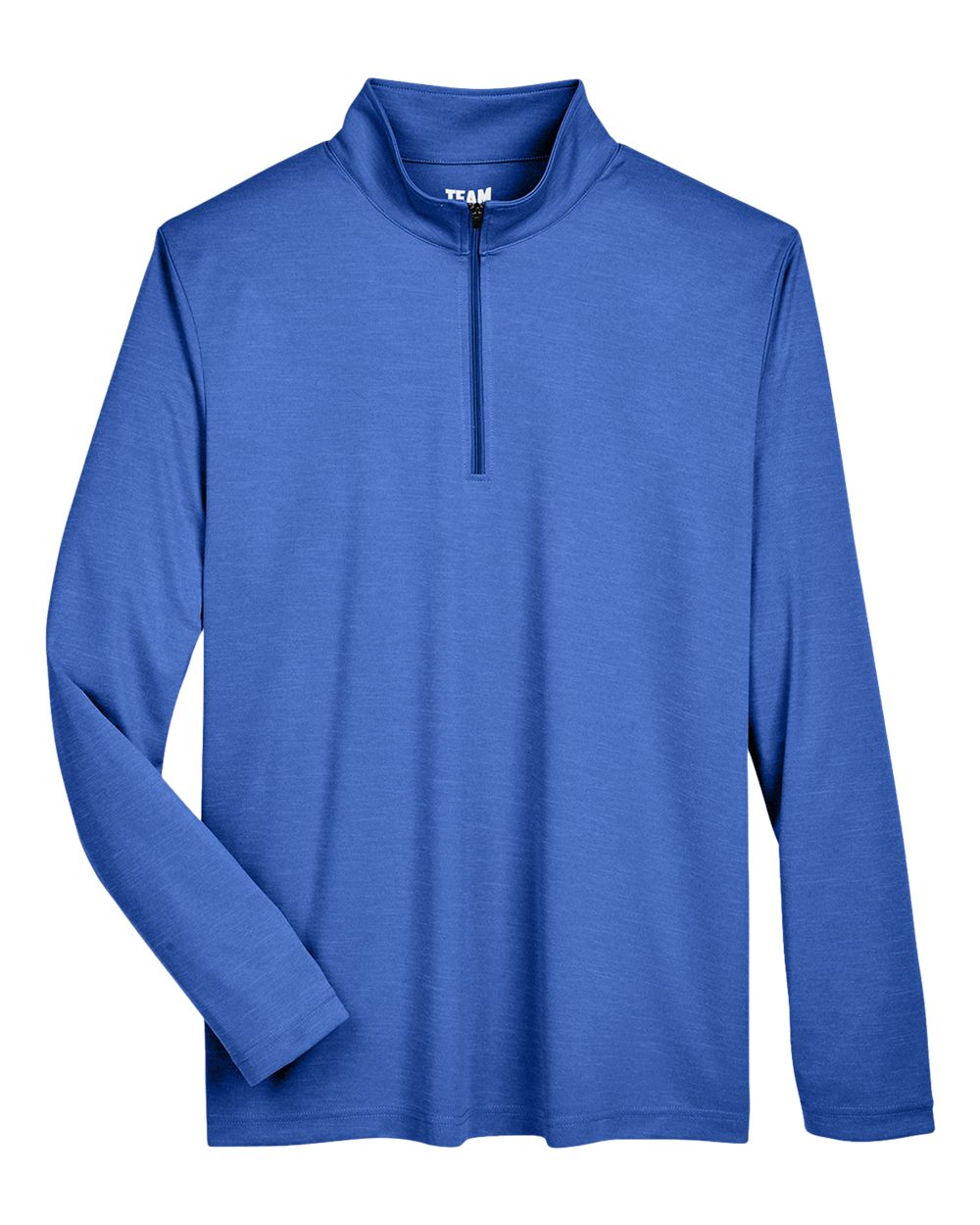 Men's Zone Sonic Heather Performance Quarter-Zip Pullover - Front - B701D9752 - Sport Royal Heather