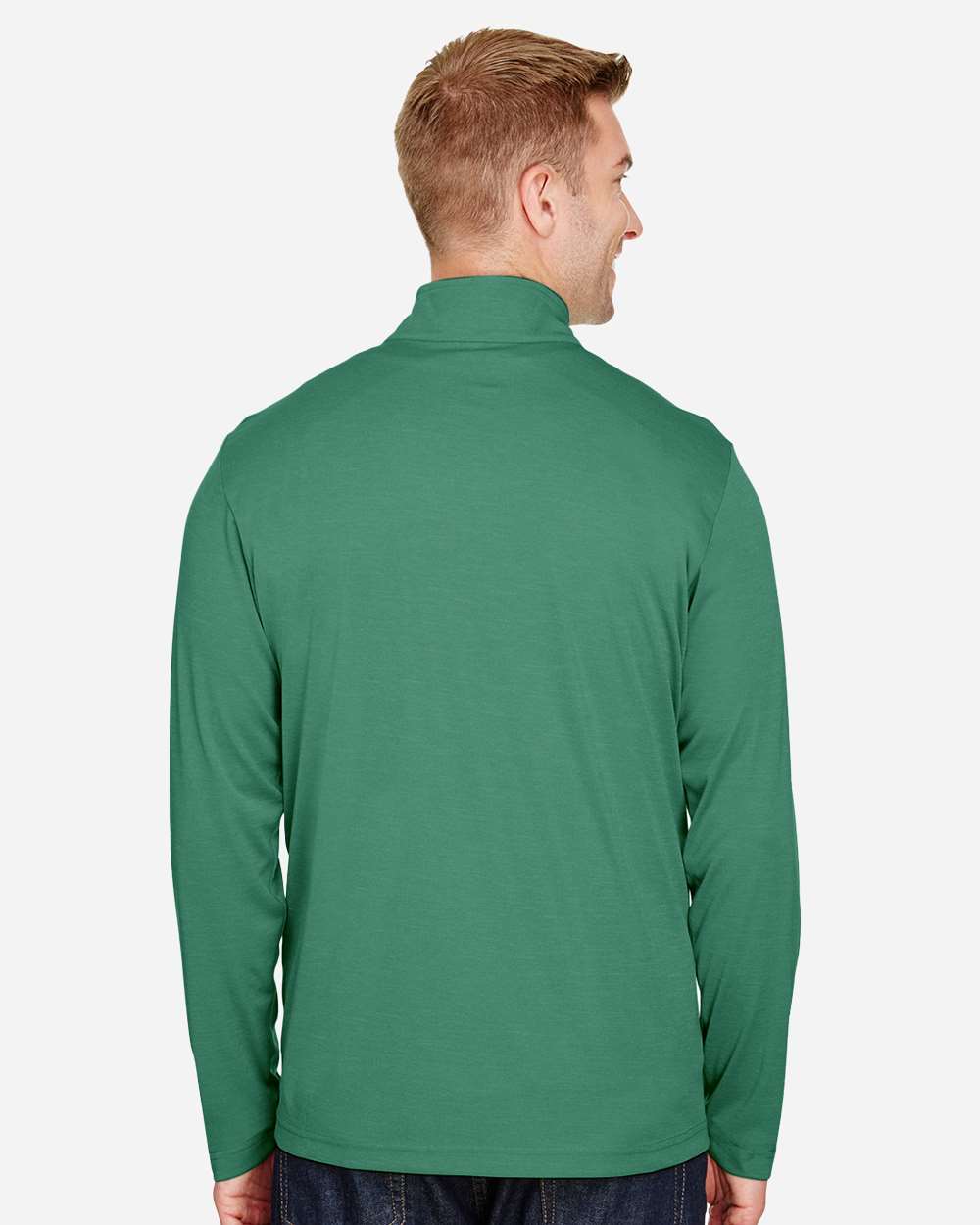 Men's Zone Sonic Heather Performance Quarter-Zip Pullover - OnModelBack - B701D9542 - Sport Forest Heather