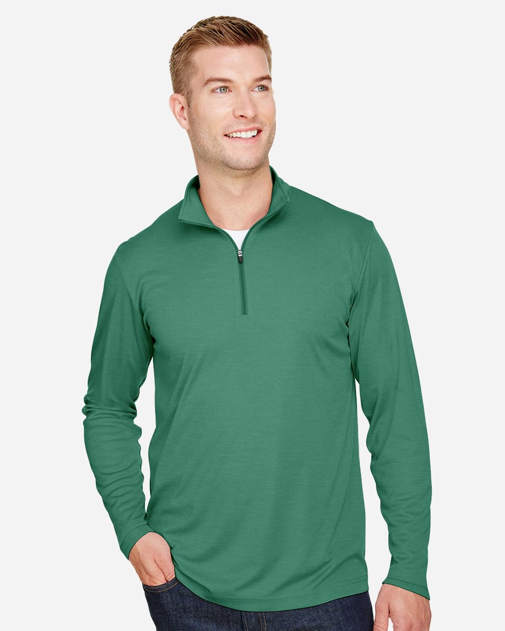 Men's Zone Sonic Heather Performance Quarter-Zip Pullover - styleImage