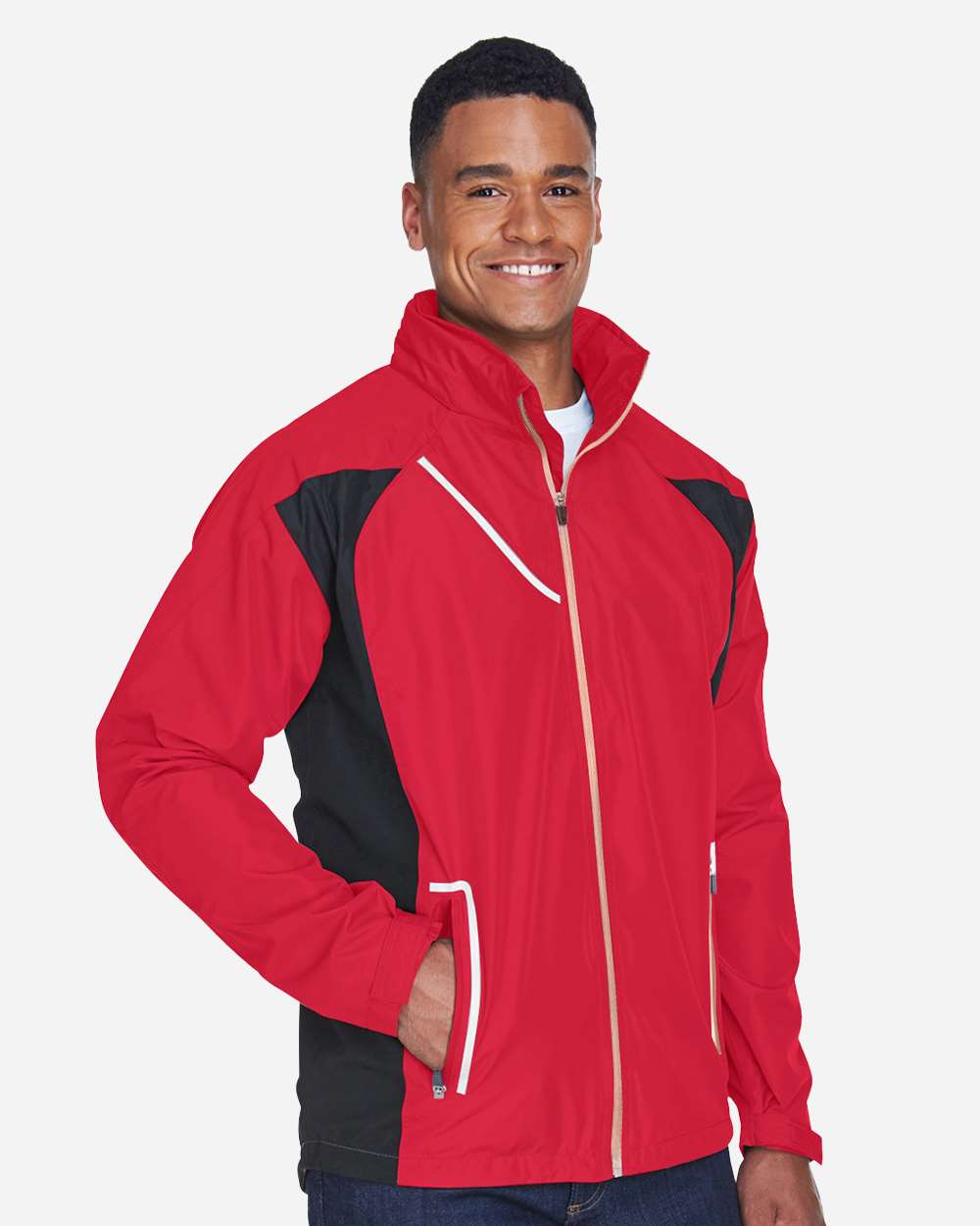 Men's Dominator Waterproof Jacket - OnModelSide - B746D9705 - Sport Red