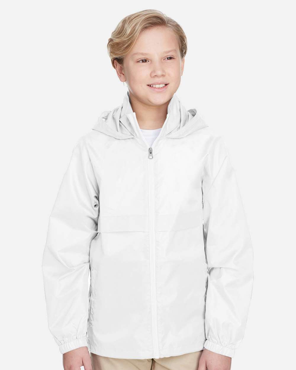 Youth Zone Protect Lightweight Jacket - OnModelFront - B730D9003 - White