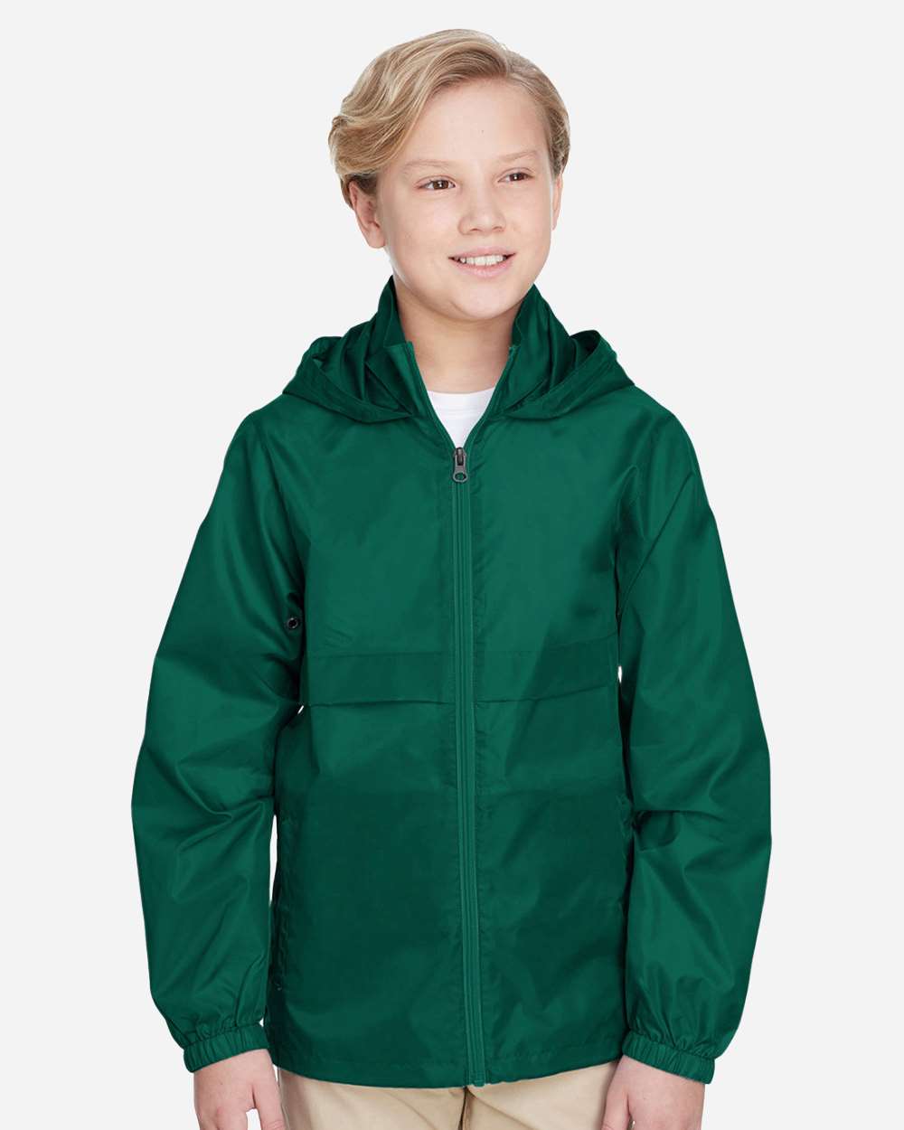 Youth Zone Protect Lightweight Jacket - OnModelFront - B730D9073 - Sport Forest