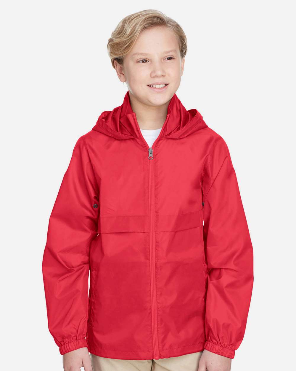 Youth Zone Protect Lightweight Jacket - OnModelFront - B730D9703 - Sport Red