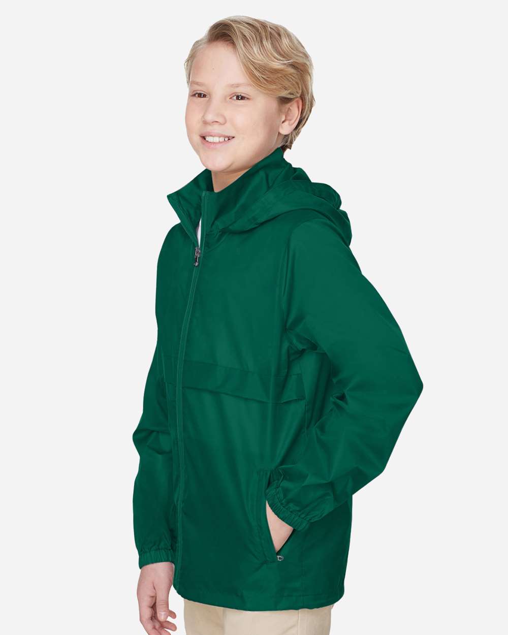 Youth Zone Protect Lightweight Jacket - OnModelSide - B730D9073 - Sport Forest