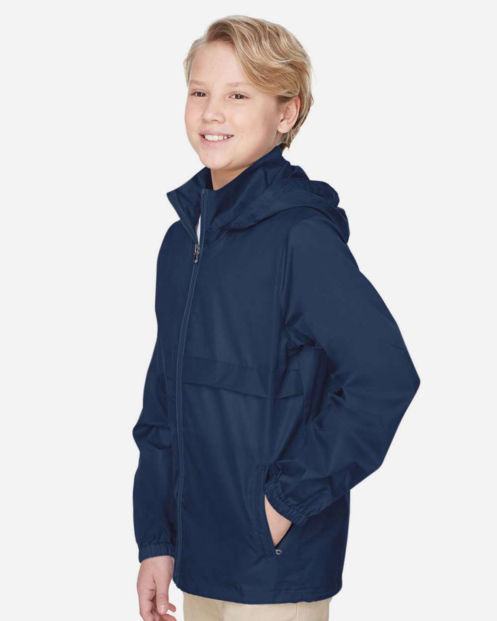 Youth Zone Protect Lightweight Jacket - OnModelSide - B730D9653 - Sport Dark Navy