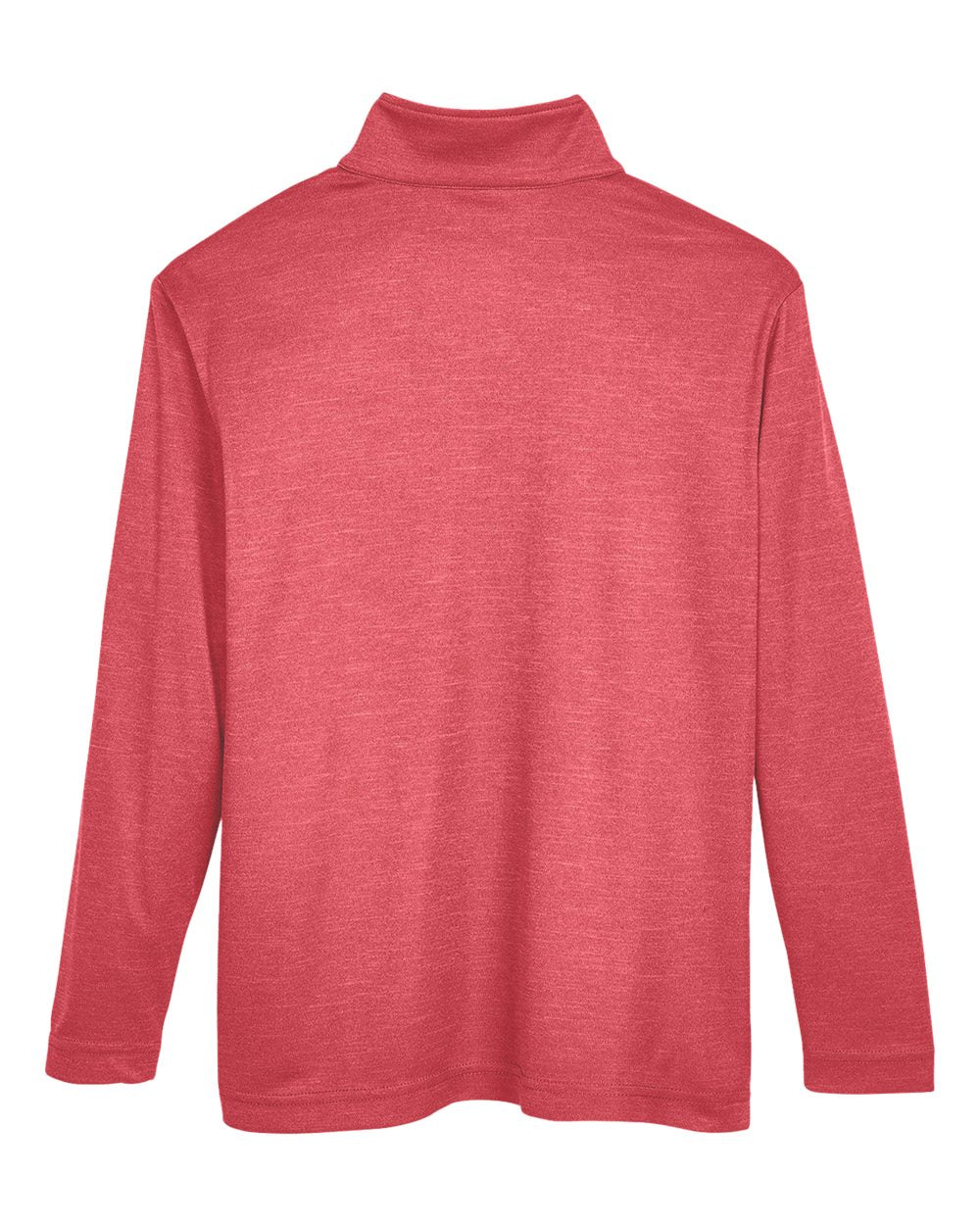 Youth Zone Sonic Heather Performance Quarter-Zip Pullolver - Back - B703D9703 - Sport Red Heather