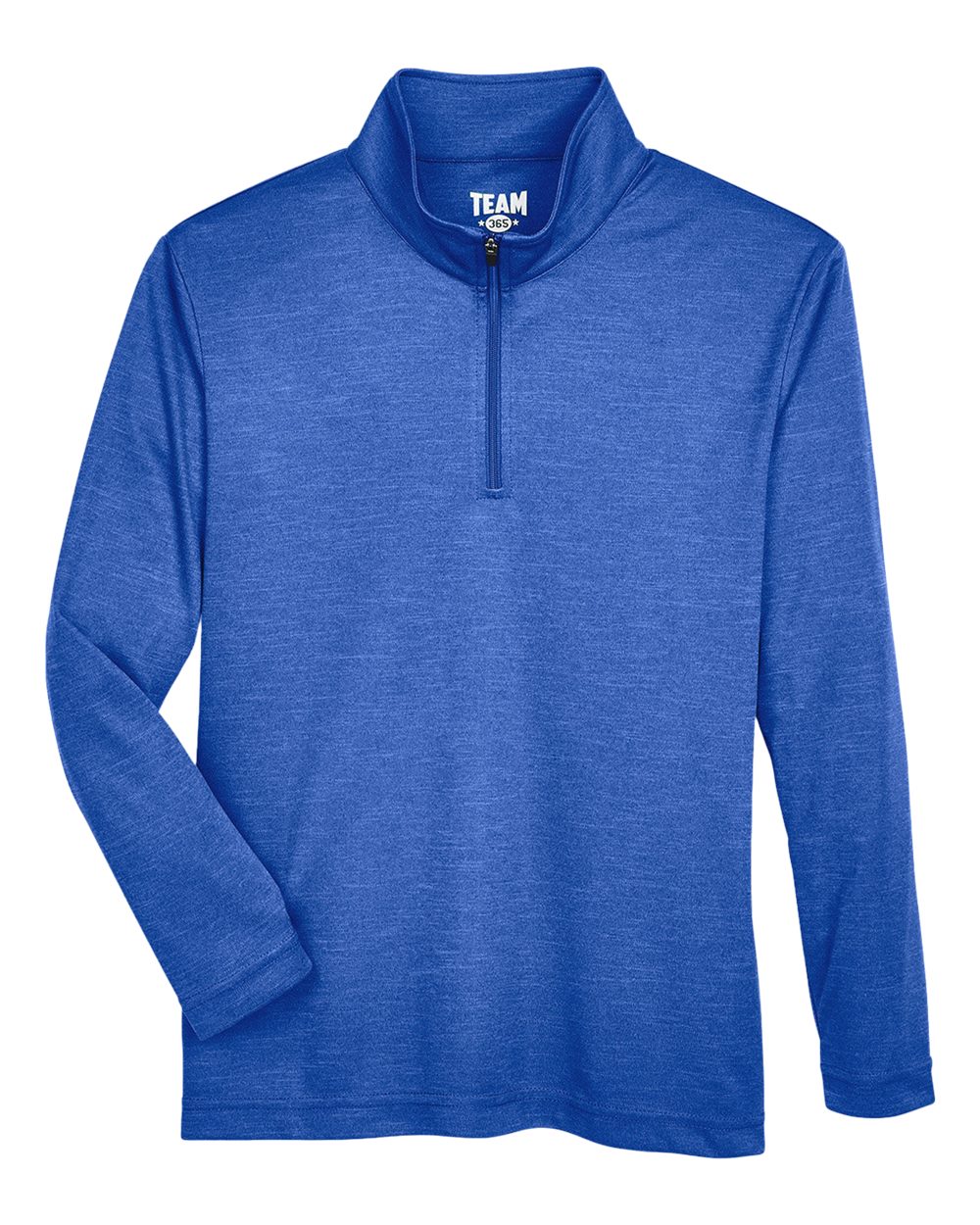 Youth Zone Sonic Heather Performance Quarter-Zip Pullolver - Front - B703D9753 - Sport Royal Heather