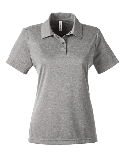 Women's Zone Sonic Heather Performance Polo - Front - B718D9102 - Athletic Heather