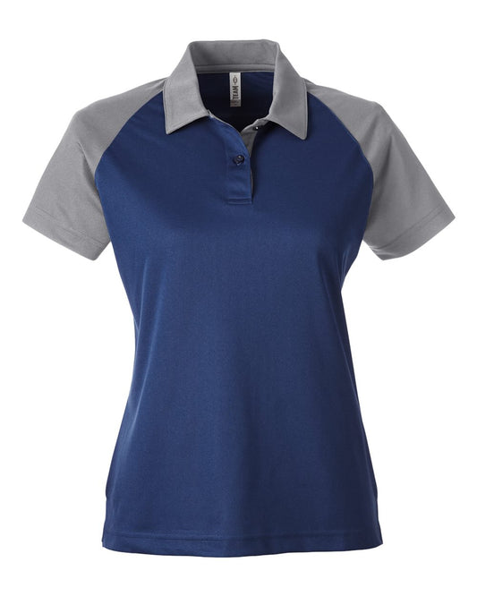 Women's Command Snag-Protection Colorblock Polo - Front - B692D9652 - Sport Dark Navy Heather/ Sport Graphite
