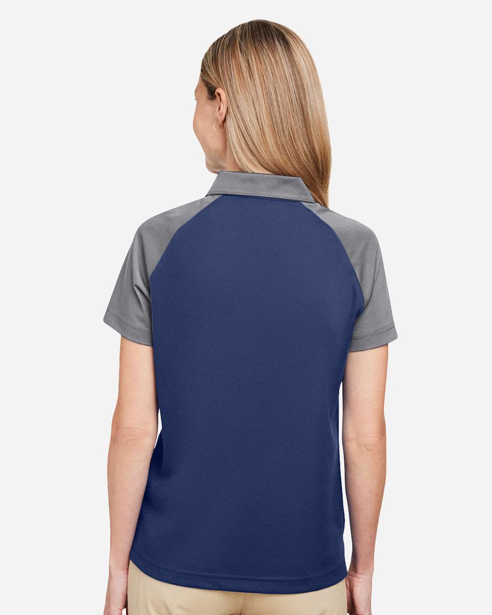 Women's Command Snag-Protection Colorblock Polo - OnModelBack - B692D9652 - Sport Dark Navy Heather/ Sport Graphite