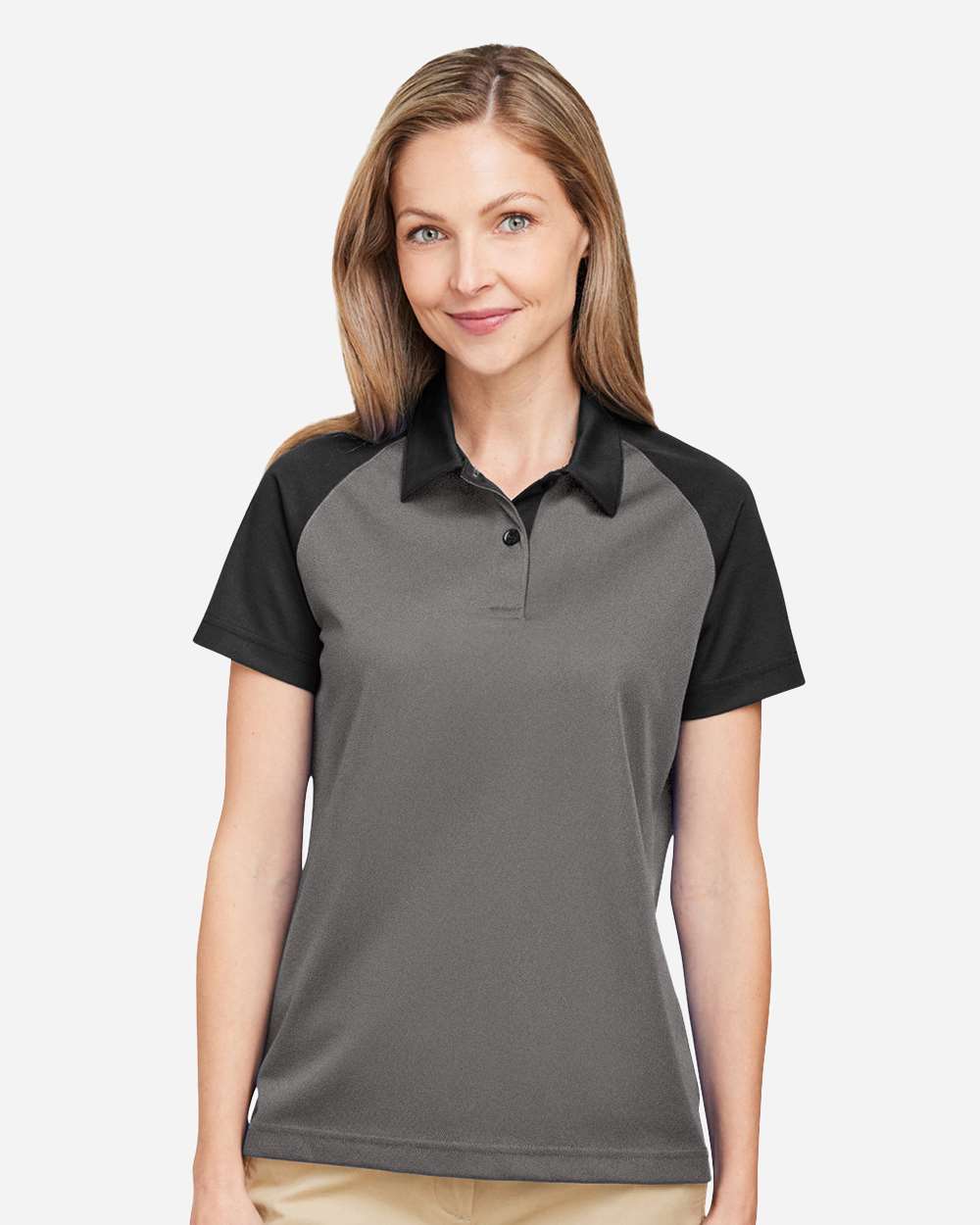 Women's Command Snag-Protection Colorblock Polo - OnModelFront - B692D9132 - Sport Graphite/ Black