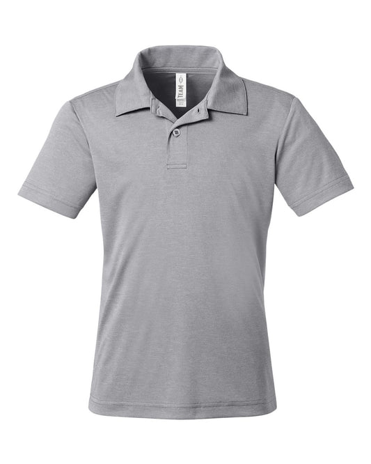 Youth Zone Sonic Heather Performance Polo - Front - B719D9103 - Athletic Heather