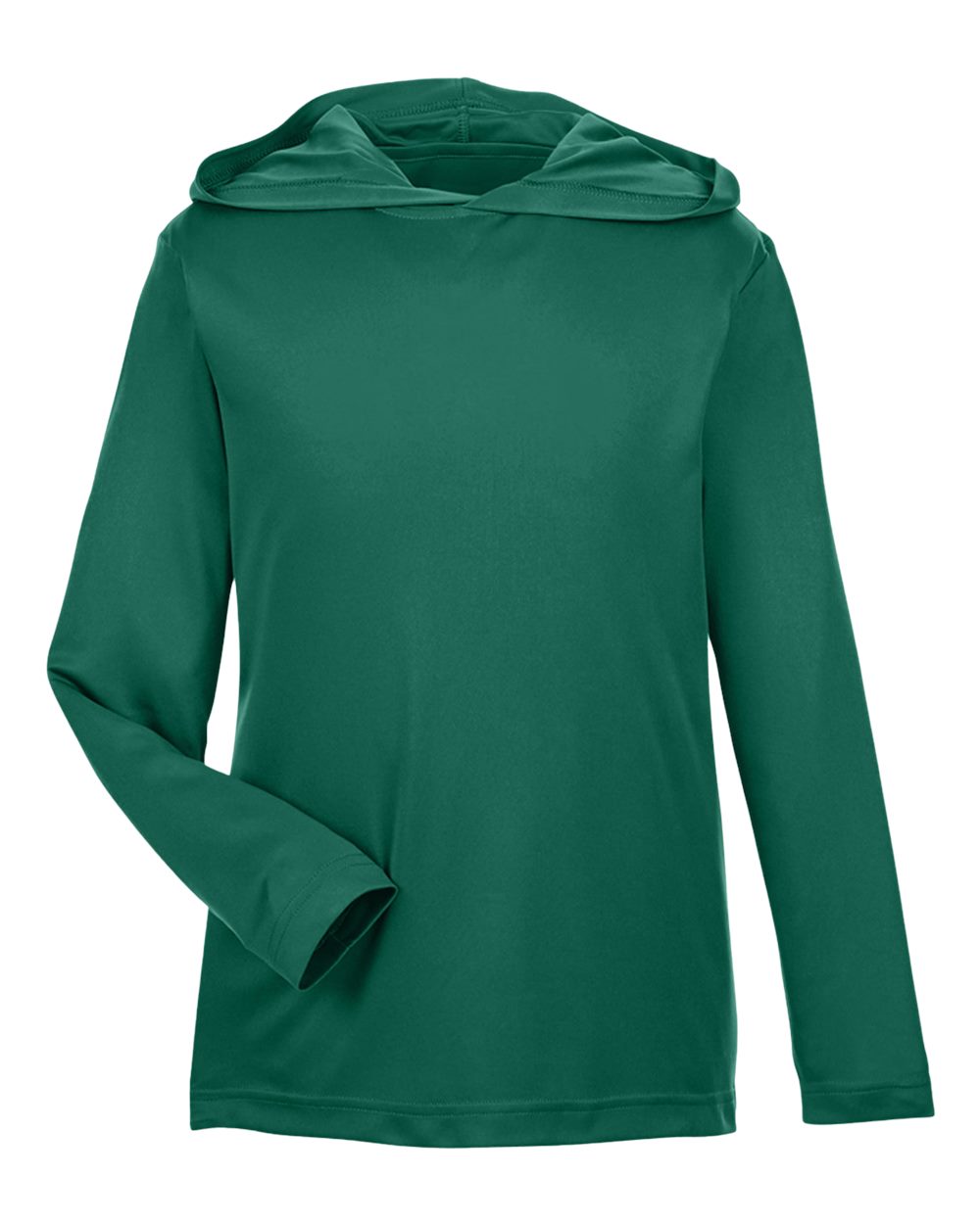 Youth Zone Performance Hooded T-Shirt - Front - B713D9073 - Sport Forest