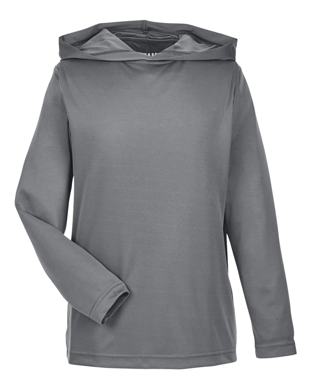 Youth Zone Performance Hooded T-Shirt - Front - B713D9133 - Sport Graphite