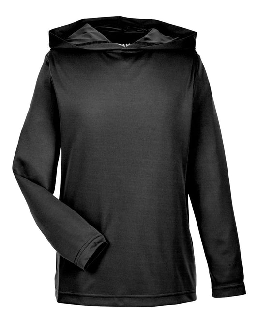 Youth Zone Performance Hooded T-Shirt - Front - B713D9503 - Black